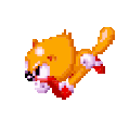 gif of Ray the Flying Squirrel running towards the left and to the viewer